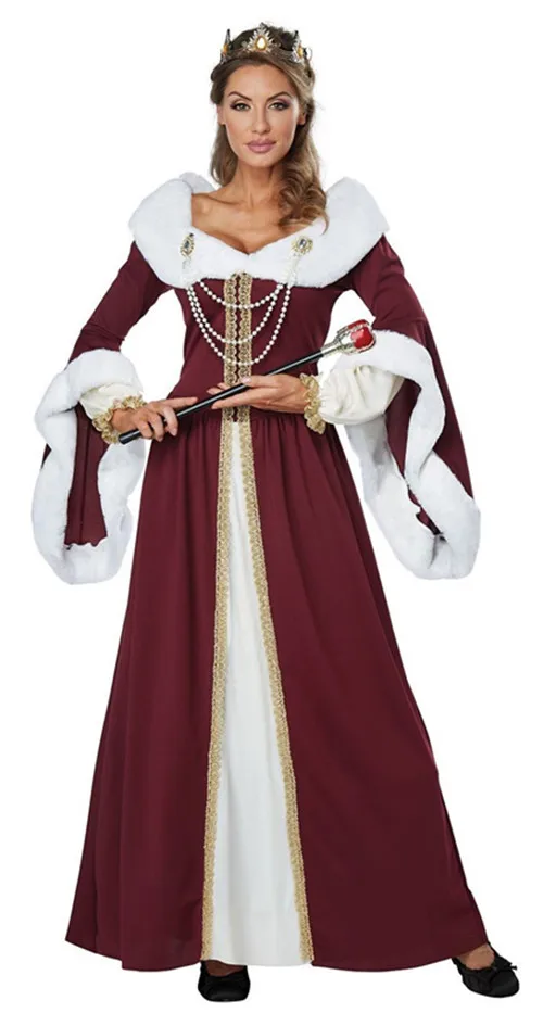 Medieval European Emperor King Queen Costume Halloween Masquerade Cosplay Uniform