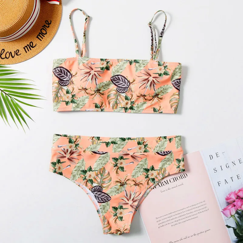 2021 сексуальный бразильский комплект бикини бандо с принтом женский купальник