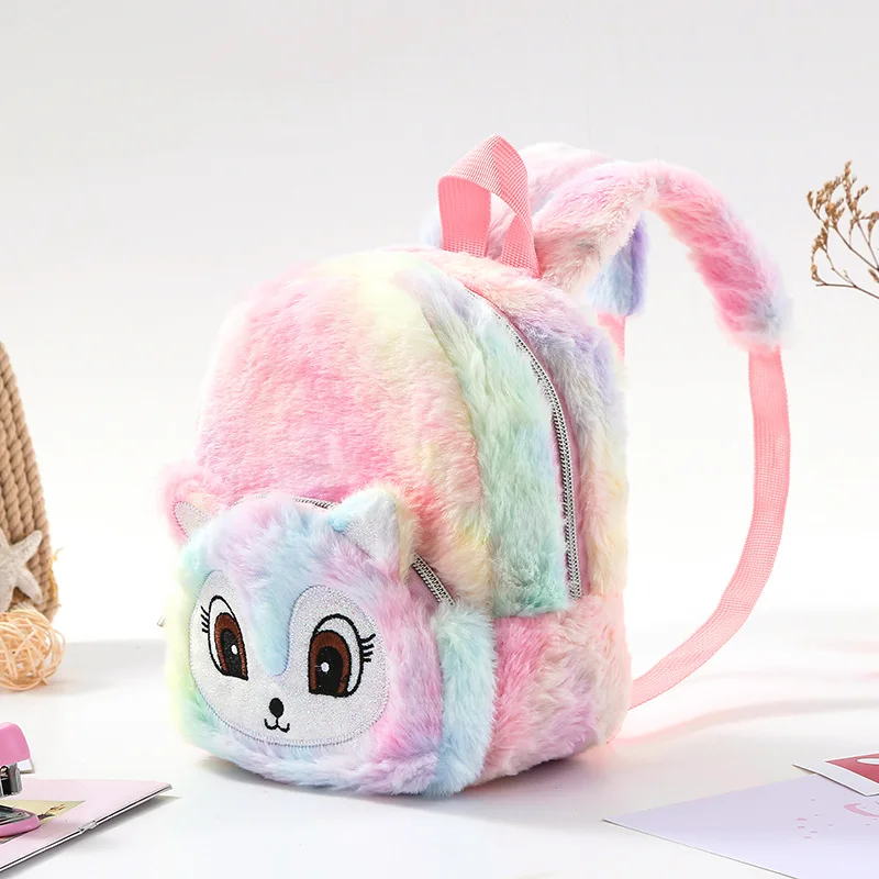 Plush Kids Bag for Girls Small Backpack Kawayi Schoolbags Infantiles Gift 10inch Cute Kindergarten Unicorn Girl Backpack Cartoon