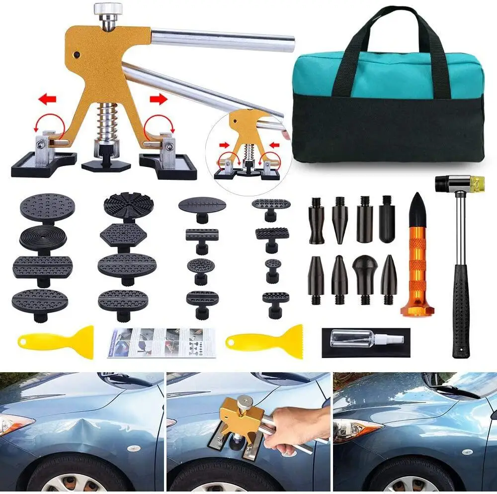 

Paintless Dent Puller Kit Dent Remover Tools With Adjustable Width Dent Repair Tools For Car Body Dent Repair