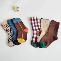 1 9yrs baby socks for girls cotton cute newborn baby girls boy stripe cotton printed toddler socks for newborns child sock