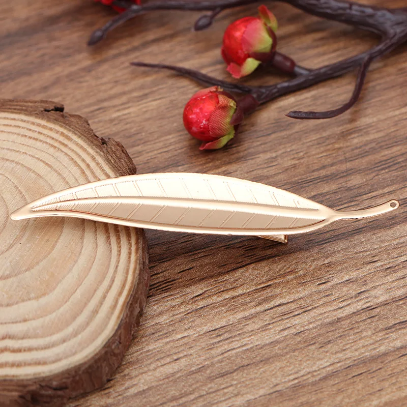 10 шт. 80*16 мм заколки для волос в форме листьев крокодил Утконос Mori Girl с зубьями