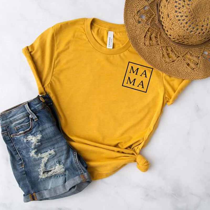 

Mama Minimalist Mom Shirts Mother's Day Gift From Daughter Oversized O Neck Lady Casual Print Short Sleeves Tshirt Drop Shipping
