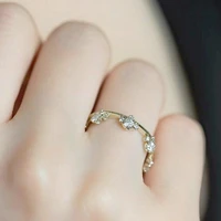 rings for women little heart shaped gold color wedding engagement dainty ring jewellry zircon romantic fashion jewelry