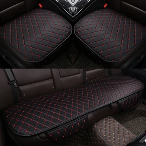 Universal Leather Car Seat Cover Cushion Front Rear Backseat Seat Cover Auto Chair Seat Protector Mat Pad Interior Accessories