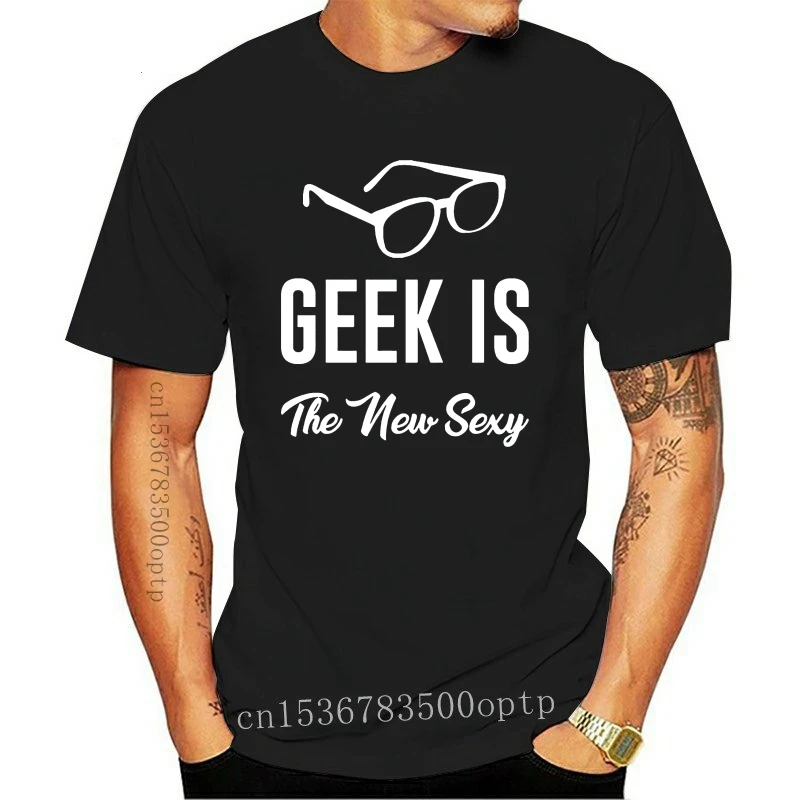 

New Fitted Geek Tshirt Man 100% Cotton Famous Awesome T-Shirts Black Female 2021 Short-Sleeve Camisas Shirt Top Quality