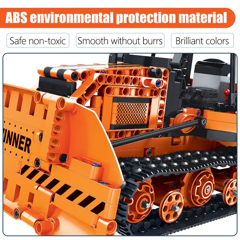 Машинка с дистанционным управлением бульдозер Электрический строительные блоки