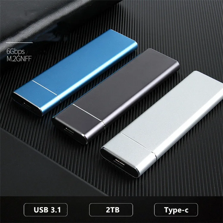 m2 ssd mobile solid state drive 500g1tb 2tb 4tb mini portable external notebook desktop computer flash memory free global shipping