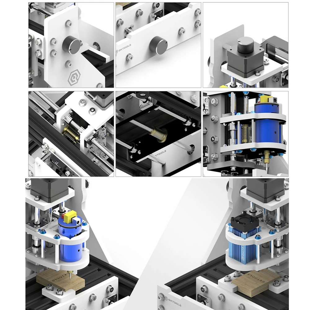 Gk Mill M3 CNC гравировальный станок Стандартный с мотором без лазера подходит для 2d