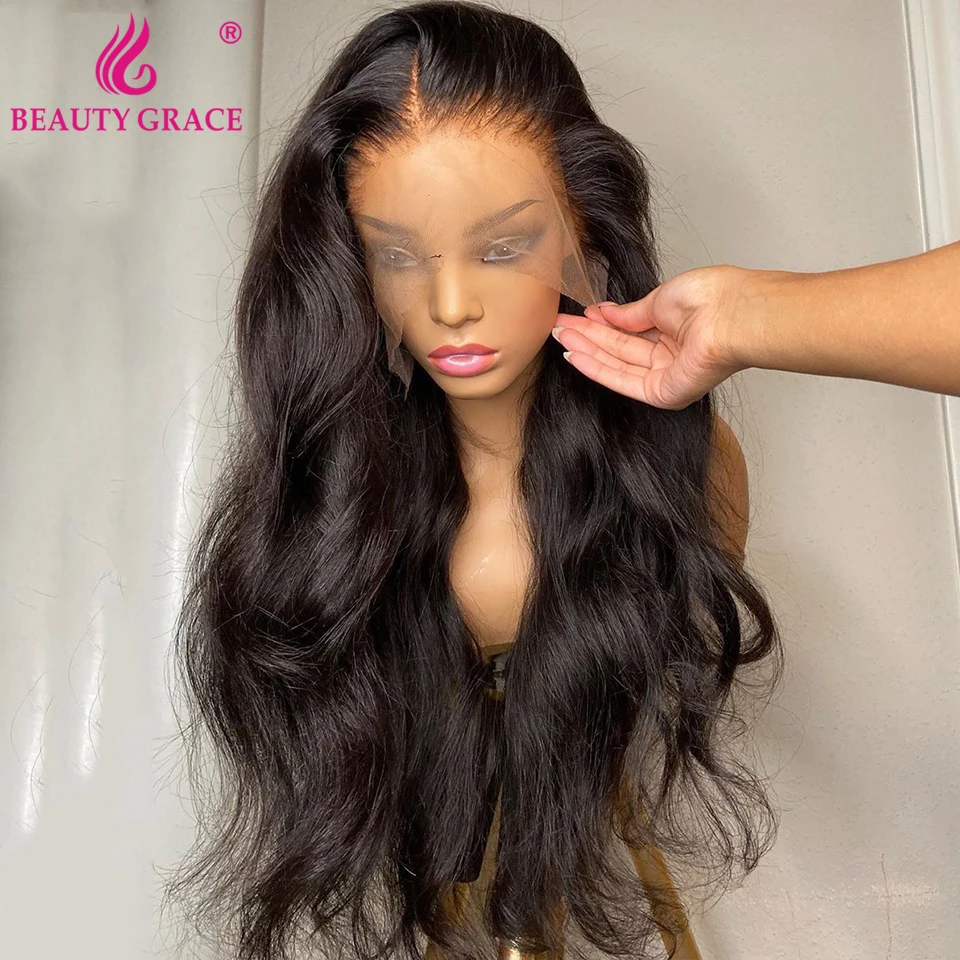 30 Inch Lace Front Wig Body Wave Wig Brazilian Glueless Brown Lace Frontal Human Hair Wigs For Women Bodywave Closure Wig