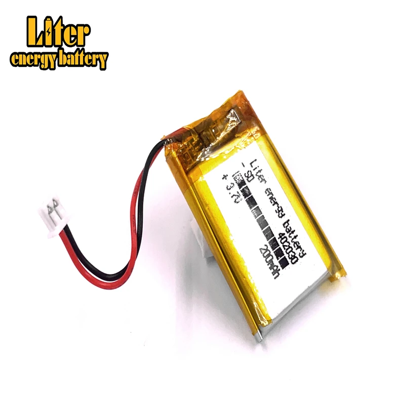 Полимерный литиевый Lipo аккумулятор 3 7 V 200mah 402030 JST 1 25mm заказной CE FCC ROHS MSDS