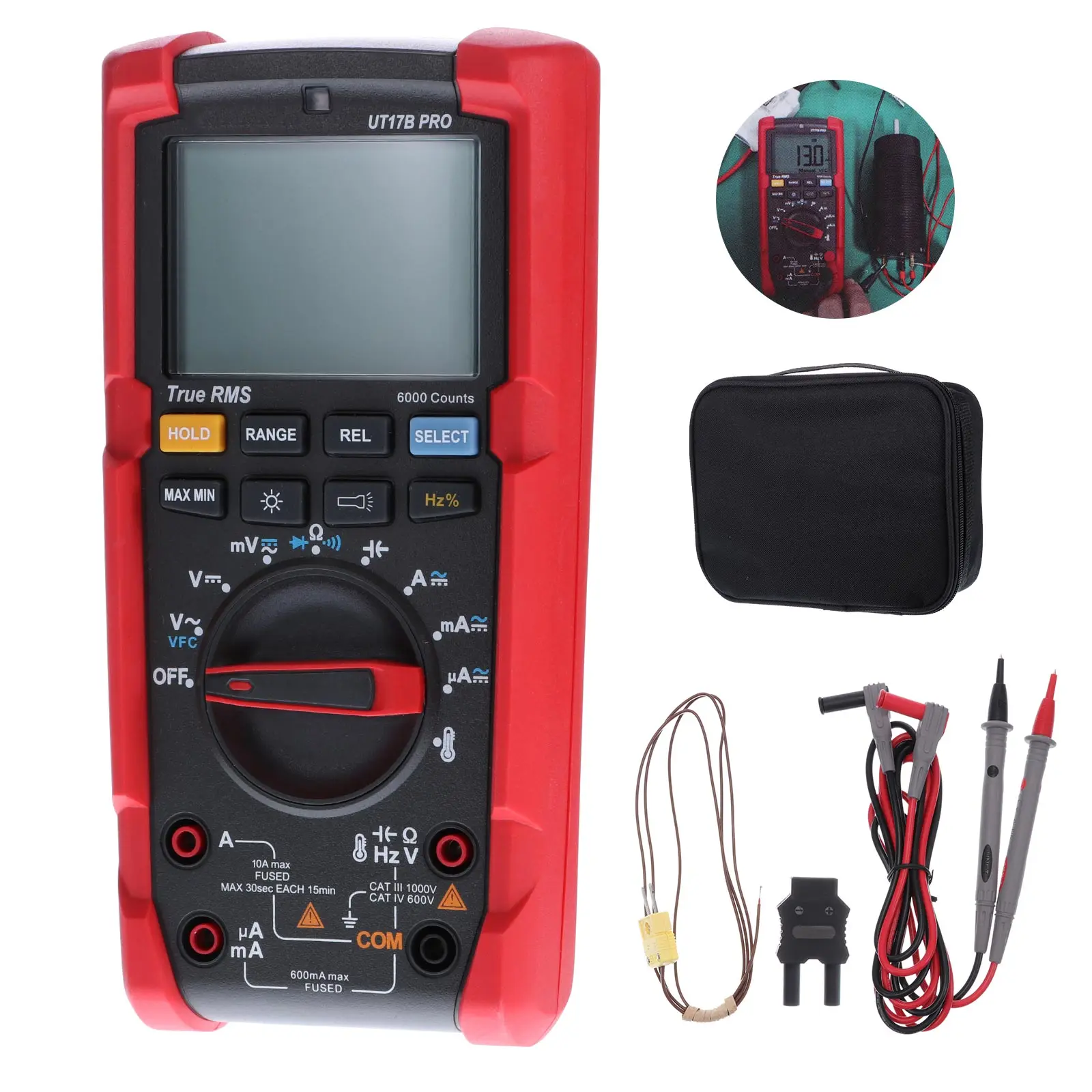 

UT139C/UT139E/UT89XE/UT15B PRO/UT17B PRO Digital Multimeter True RMS Tester AC/DC Voltmeter Ammeter Capacitance Resistance Meter