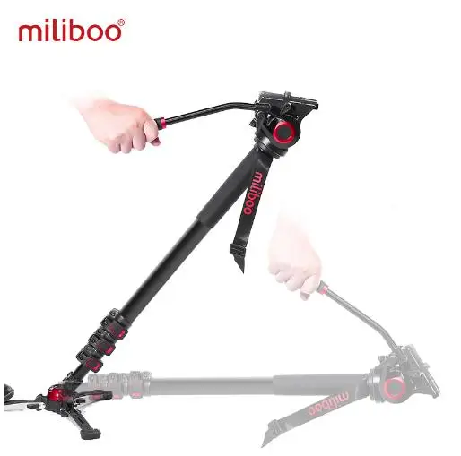 Miliboo MTT705Ⅱ Carbon Fiber портативный монопод с жидкой головкой для видеокамеры/штатив для цифровой зеркальной камеры