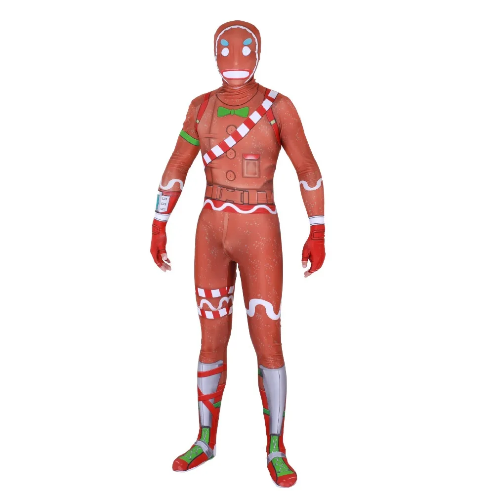 Gingerbread Man Cosplay Costume Party Halloween Christmas for adult and Kids Brithday Gift Fancy Jumpsuits Mask | Тематическая