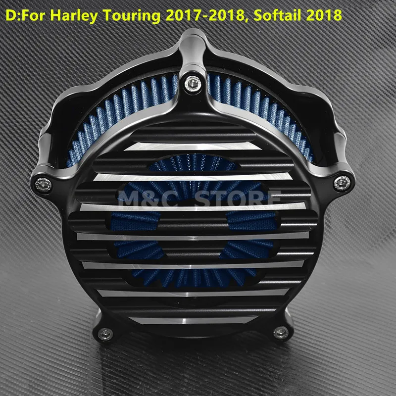 Воздушный фильтр воздухоочиститель Впускной фильтр для Harley Touring Road Glide 08-16 Touring up Softail XL Sportster 91-17 Dyna - Цвет: Blue D Model