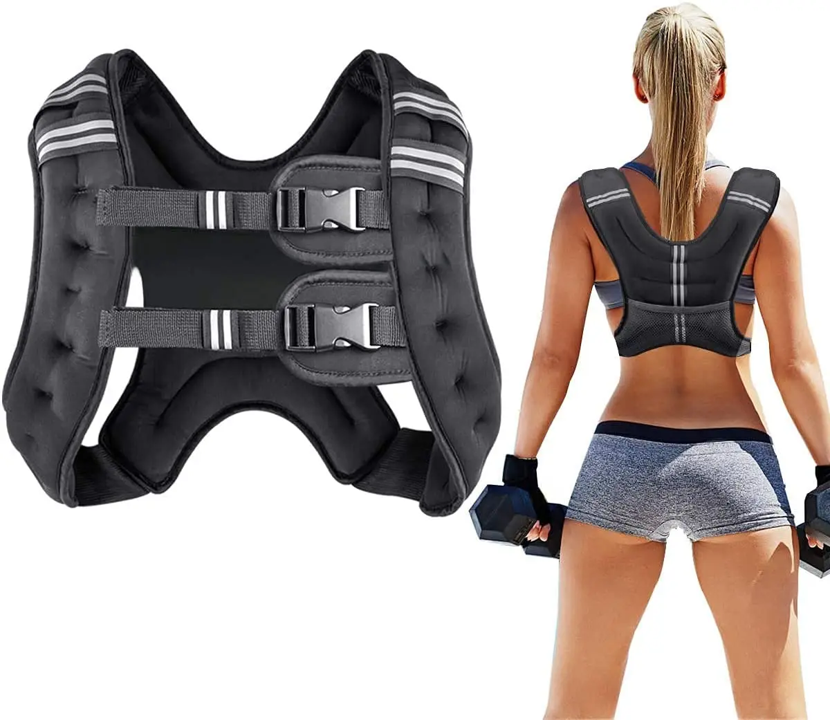 5/10KG Adjustable Weighted Vest for Men Women Kids Running Sling Waistcoat Vest Sand Clothing Gym Workout Equipment