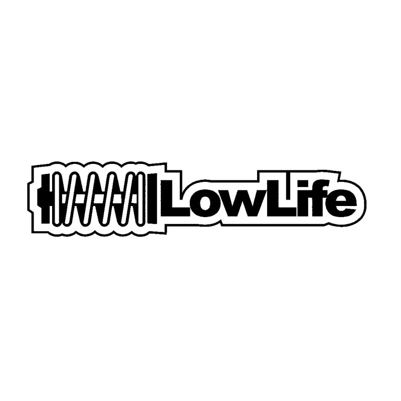 

Fashion Decoration Decal LOW LIFE Vinyl Waterproof Sunscreen Cover Scratch Car Sticker for Seat VW Black White,18cm*4cm