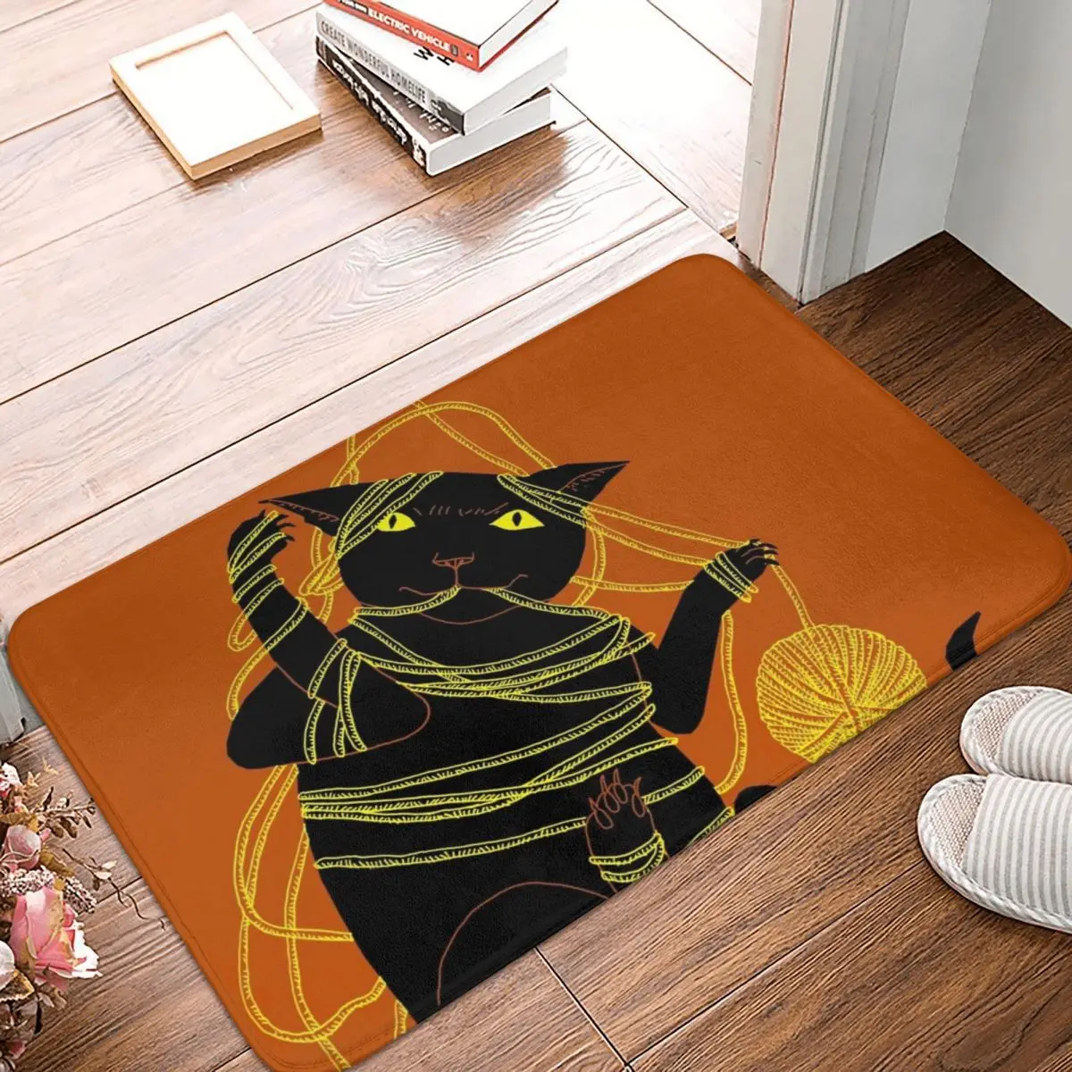 

Crafty Cat Meant To Do That Polyester Doormat Rug carpet Mat Footpad Anti-slip removalEntrance Kitchen Bedroom balcony Cartoon