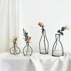 Минималистская подставка для цветов, в нордическом стиле, абстрактные черные линии, Железный Декор, домашний декор, черные линии, цветочный горшок, ваза для цветов