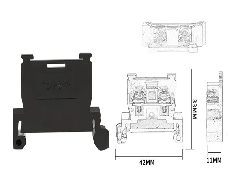 Клипса для установки клемм C45 Slideway plug clip air open крепеж TBR 10a20a30a комбинация лент