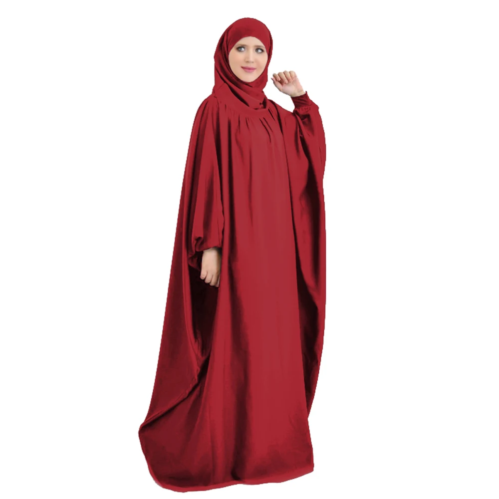 Мусульманское женское длинное платье с капюшоном Khimar мусульманская одежда для