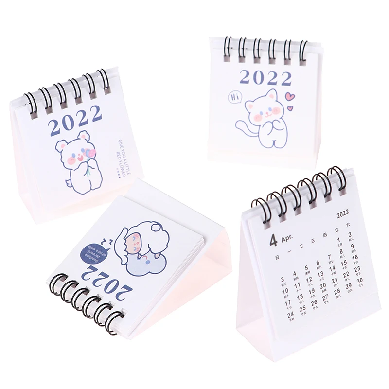 

Fashion Cute Monthly Calendar Calenders Desk Portable Mini Flip 2021-2022 Desktop Desk Calendar