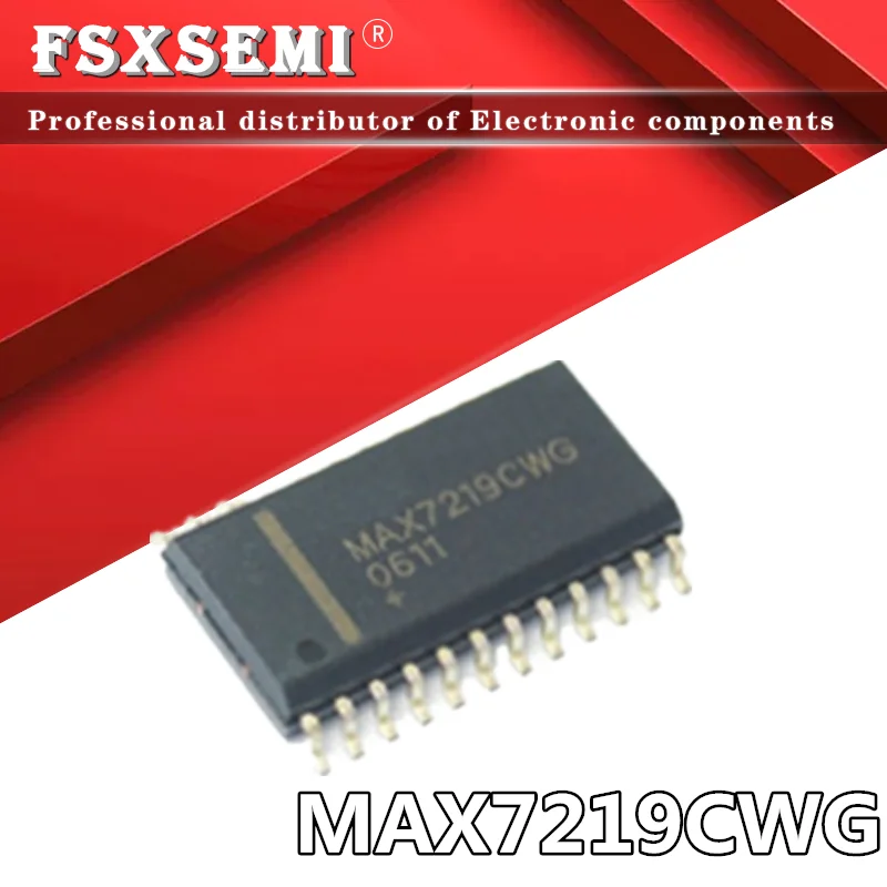 5 шт. MAX7219CNG DIP-24 MAX7219CWG MAX7219EWG MAX7219 SOP-24 светодиодный дисплей драйверы IC - купить по