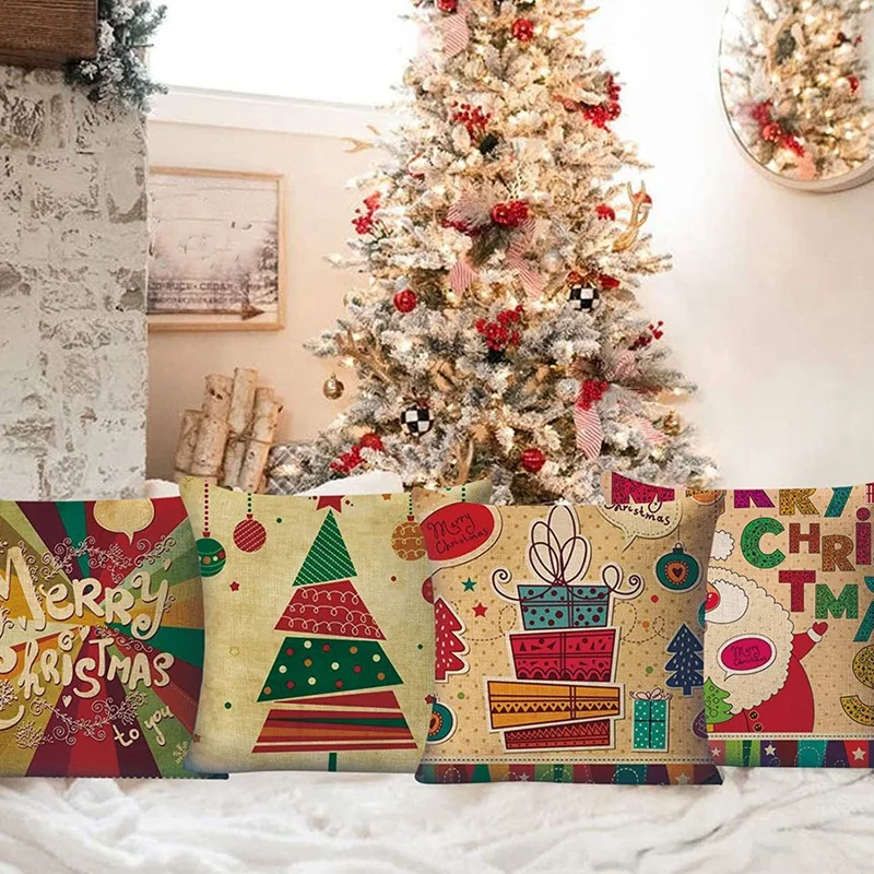 

Рождественские наволочки, наволочки для диванных подушек, рождественские украшения, наволочки для подушек Xmas-ABUX