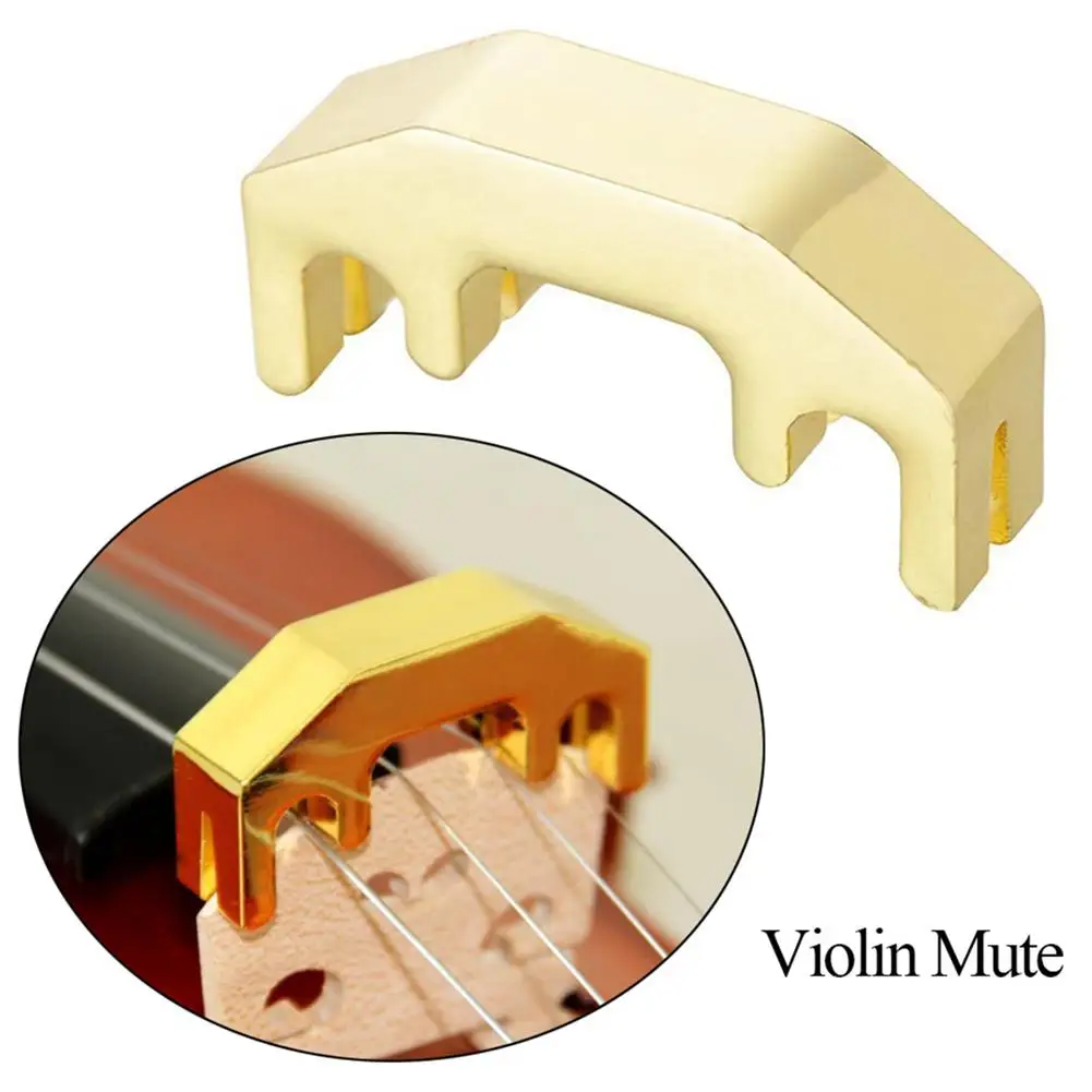 

Металлический бесшумный глушитель для скрипки, Золотая скрипка, бесшумный глушитель, детали для скрипки 1/2, 3/4, 4/4