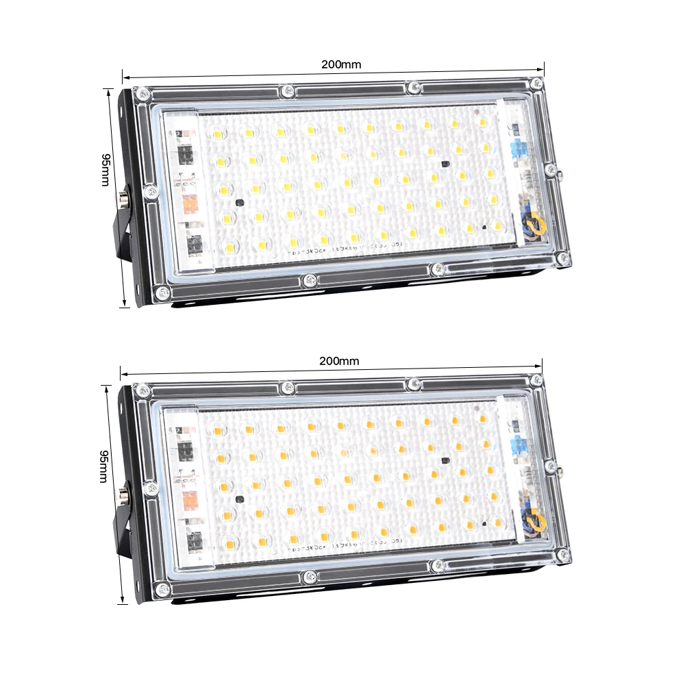 Светодиодный прожектор 50 Вт AC220V 240 В RGB Водонепроницаемый Ip66 наружный садовый светильник Светодиодный отражатель литой свет прожекторы