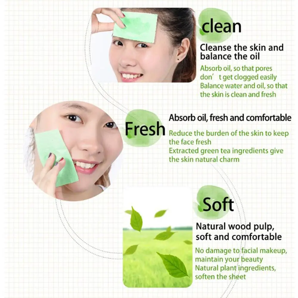 100 шт. масло для лица Управление Бумага s салфетки листов поглощения уход за кожей