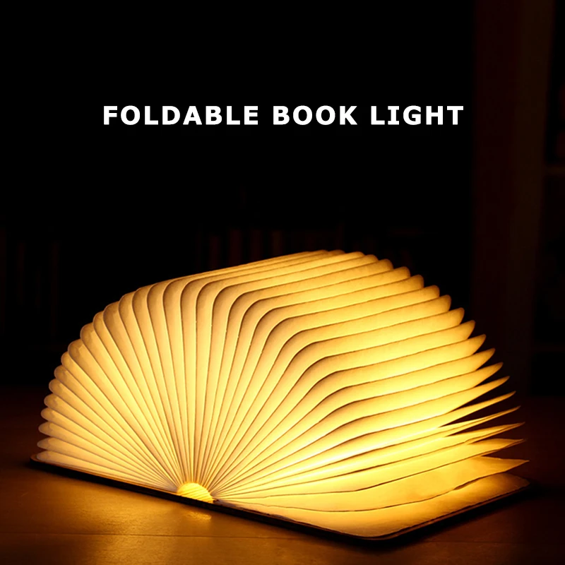 Creative folding book lamp small night lamp Bluetooth music book lamp processing custom touch dimming color changing
