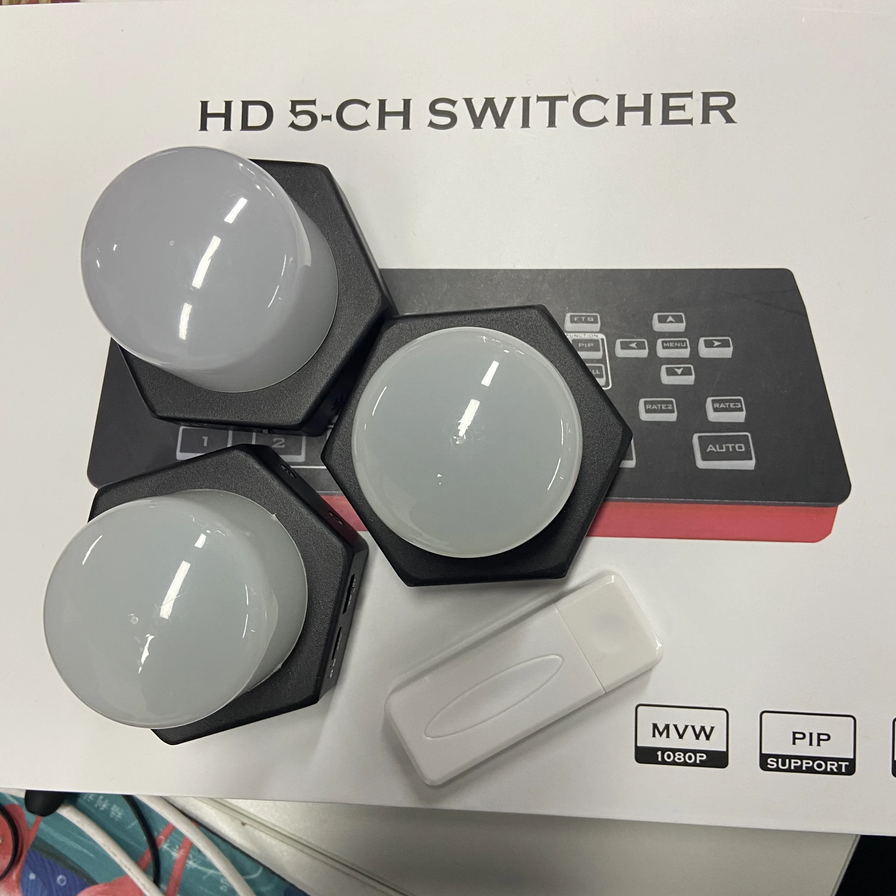 Коммутатор Devicewell HD Video 5CH HDMI-совместимый + 1CH-DP HDS7105-V21 PGM PVW Multi-view MIX выцветает