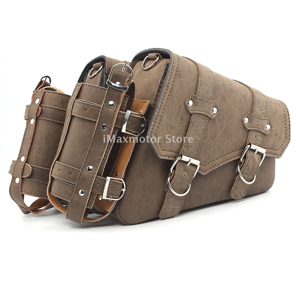 Кожаная школьная сумка для мотоциклистов соло с держателем стаканов Sportster XL Dyna