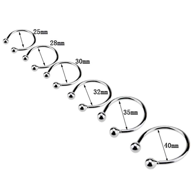 Мужской БДСМ двойной шар из нержавеющей стали головка члена кольцо для пениса