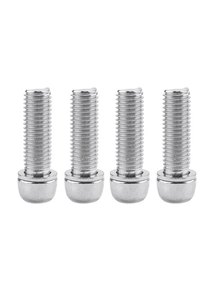 

4pcs Bicycle Stem Screws Water Bottle Cage Bolts Socket Screws Silver M7