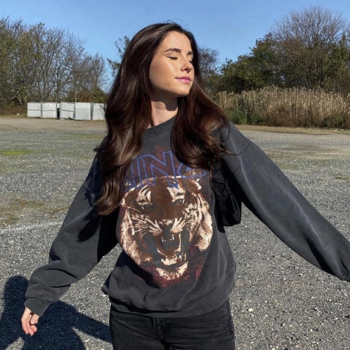 

Женский свитшот с принтом тигра, утолщенный хлопковый пуловер, Осень-зима 2021