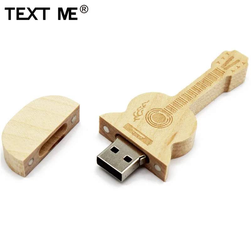 TEXT ME Клен деревянная бамбуковая гитара модель USB 2 0 Usb Флешка 64 ГБ флеш-накопитель 4