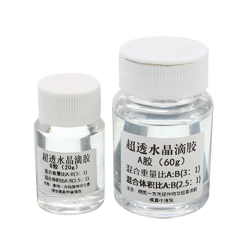 80 г ультрапрозрачный эпоксидный клей для УФ-смолы AB кристаллический Ресина два