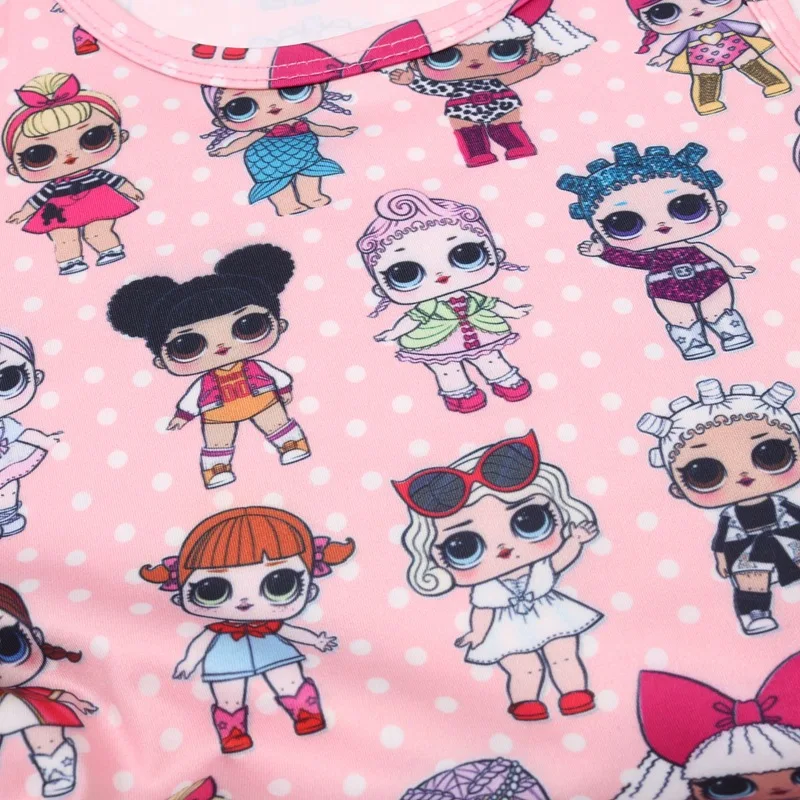 2019 Новое поступление Забавное платье с героями мультфильмов для девочек милое