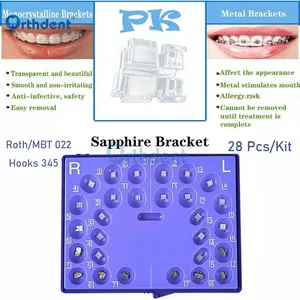 28 шт.комплект зубные монокристаллические сапфировые скобы для зубной ортодонтический скобы Mini Roth MBT 022 крючки 345 товары для стоматологии