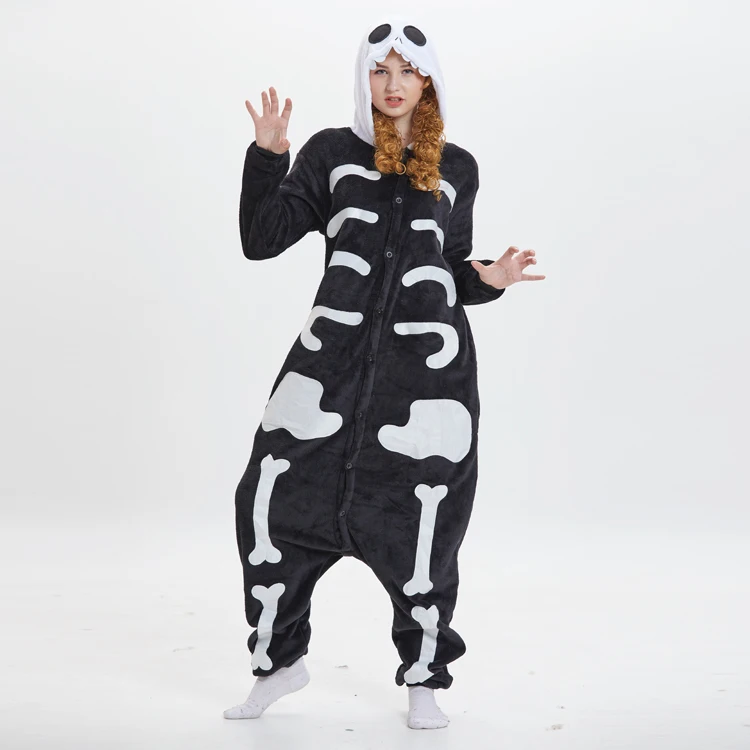 Животные страшный Скелет Череп аниме косплей костюм взрослые дети девочки Ститч