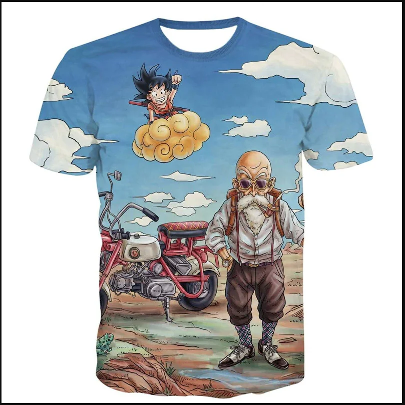 PLstar Cosmos Новая модная Толстовка аниме Dragon Ball Z Kid Goku and Master Roshi 3d принт для мужчин и женщин пуловер с круглым вырезом - Цвет: color as the picture
