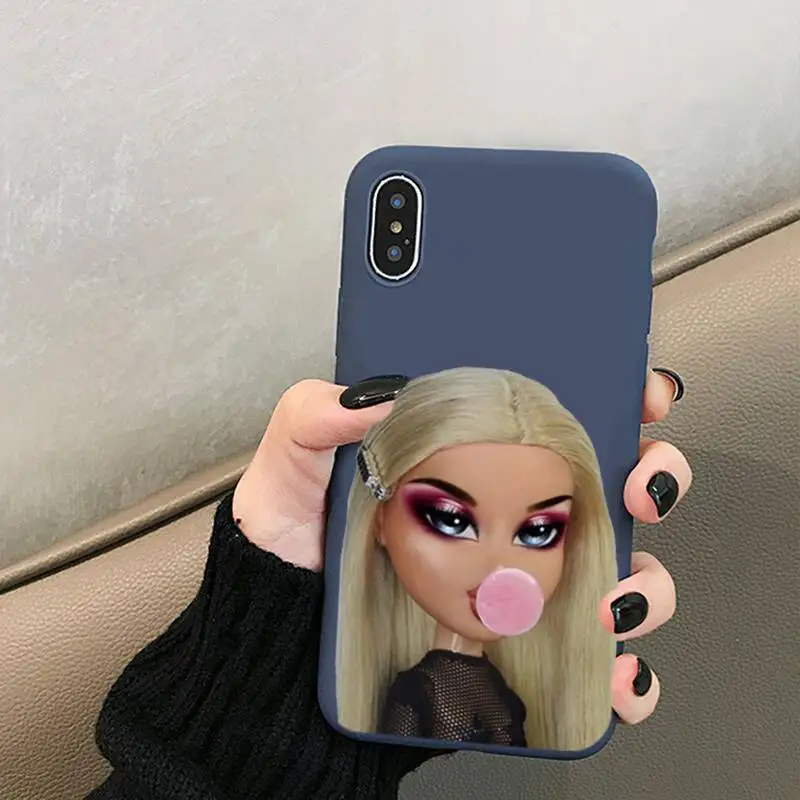 

Cute Bratz Phone Cases For Iphone 6 6s 7 8 Plus XR X XS XSmax 11 12 Pro Mini Max Candy Blue Silicone Cover
