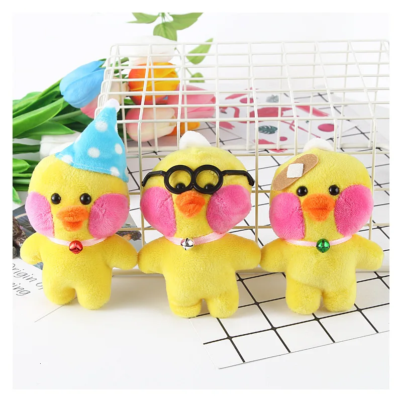 Щека Румяна модный тренд новый маленький желтый утенок брелок плюшевая кукла