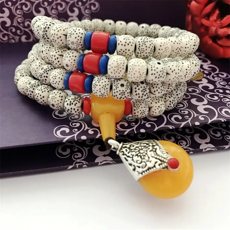 

Handmade 108 Buddha Beads Pendant Bracelet Star Moon Bodhi Sweater Multilayer Rosary Chain Jewelry For Man And Woman