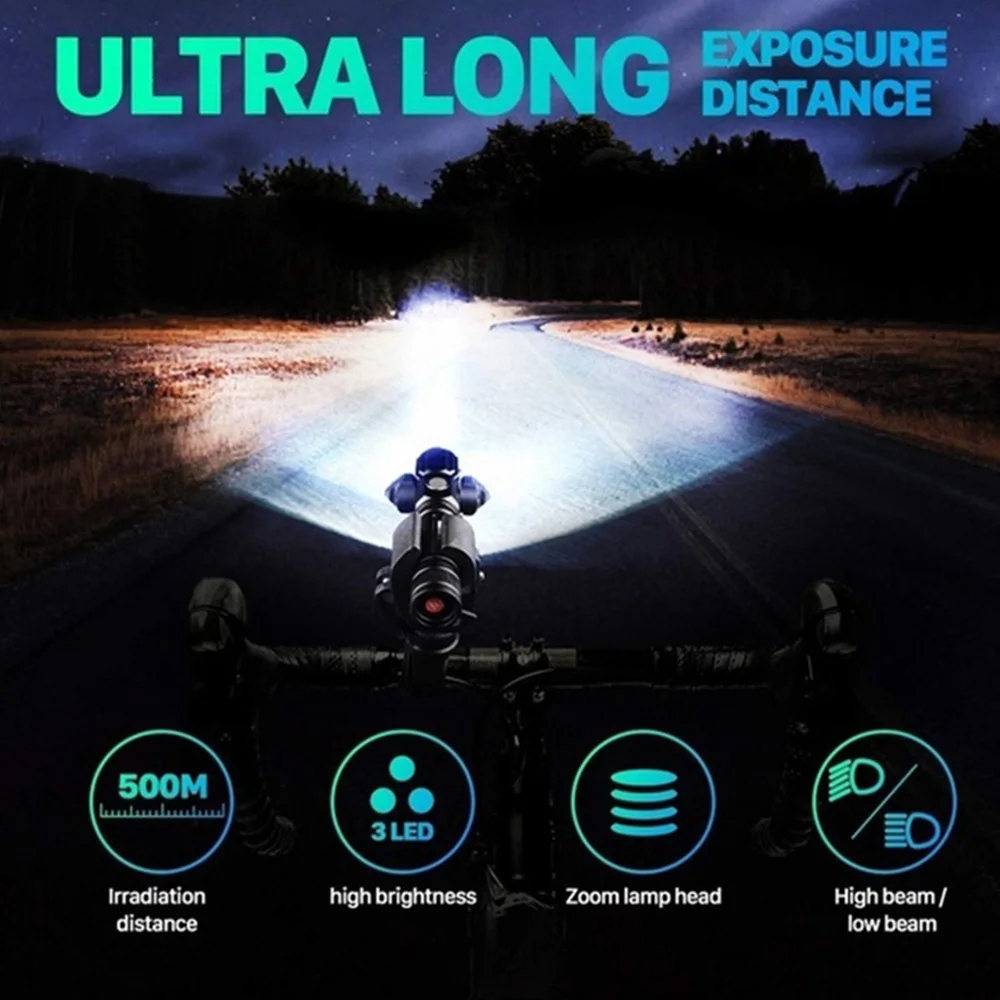 Благодаря фронтальной вспышке светильник для велосипеда 18650 мощная светодиодная
