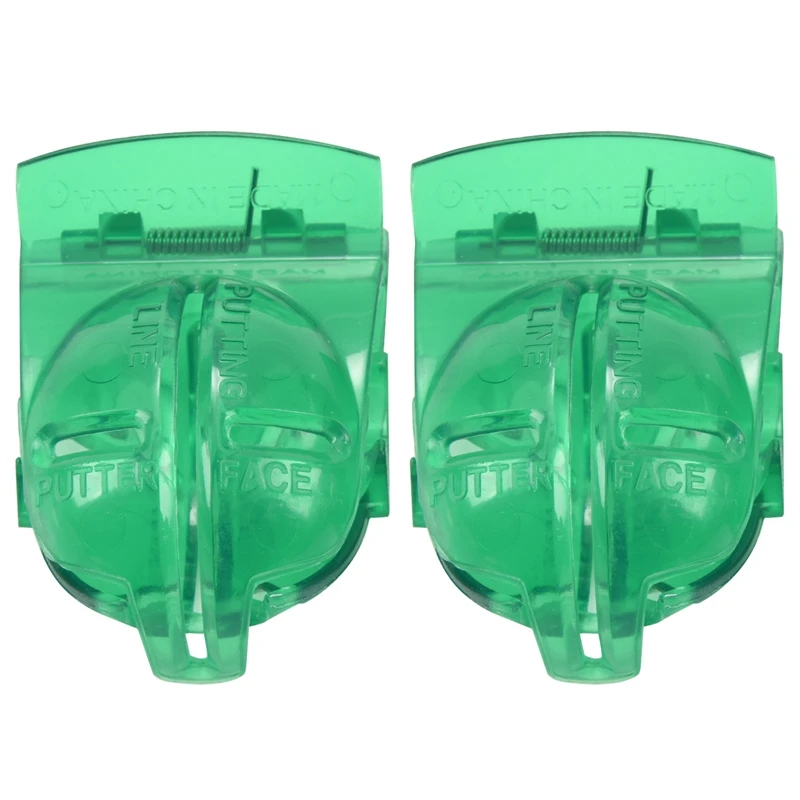 

Golf Ball Marker,2 Pieces Golf Ball Line Marker Putting Alignment Tool, Green