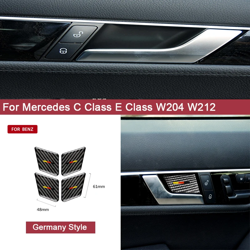 Upgrade Auto Decoration for Mercedes C Class E W204 W212 Car Interior Door Handle Bowl Cover Trim Stickers Accessories | Автомобили и
