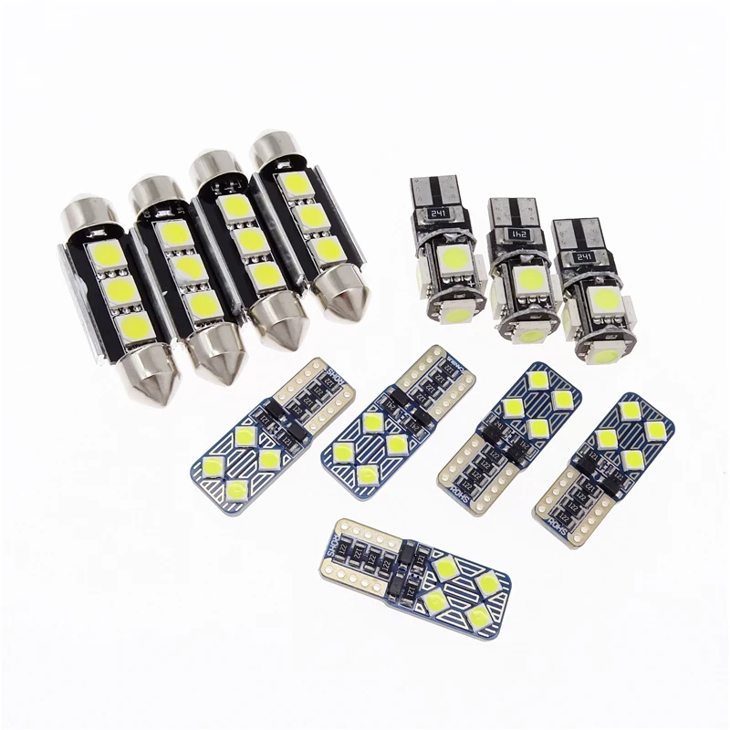 

12 Pcs T10 W5W Car LED Interior Map Dome Trunk Light Kit No Error Canbus Car Lighting for Volkswagen VW POLO 1995+